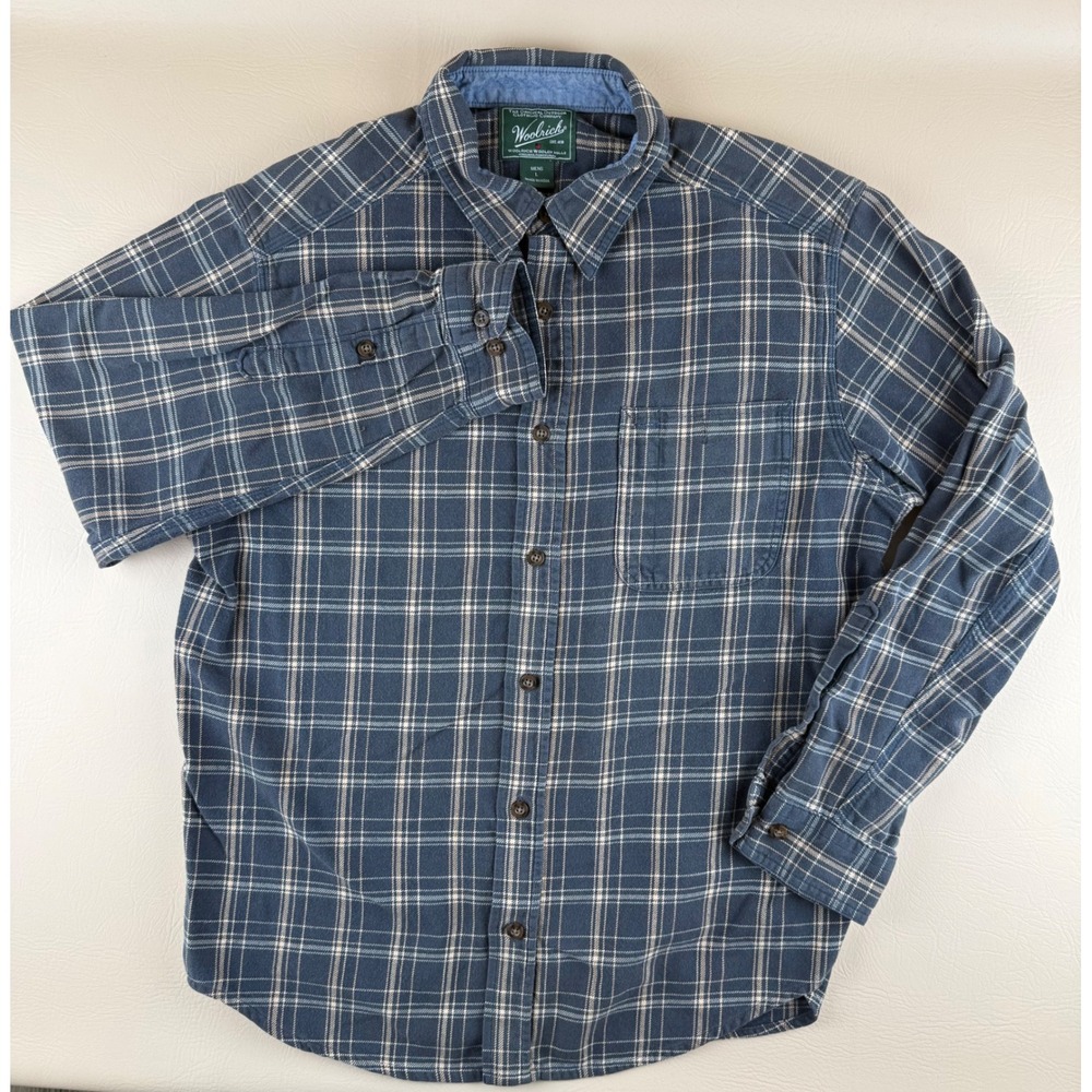 Outdoor Plaid Flannel Button Down Shirt Large Woolrich
